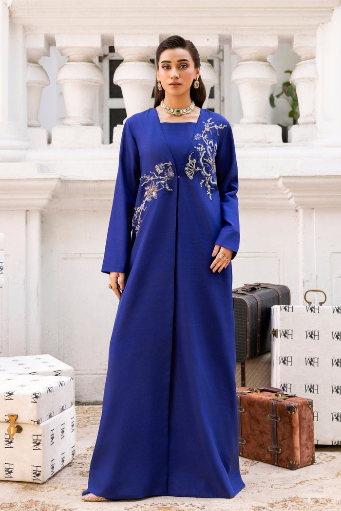 Azurine by Huma Mistry Official featuring intricate blue and silver jewelry with detailed craftsmanship.