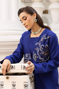 Azurine by Huma Mistry Official, a vibrant blue gemstone necklace featuring intricate silver detailing.