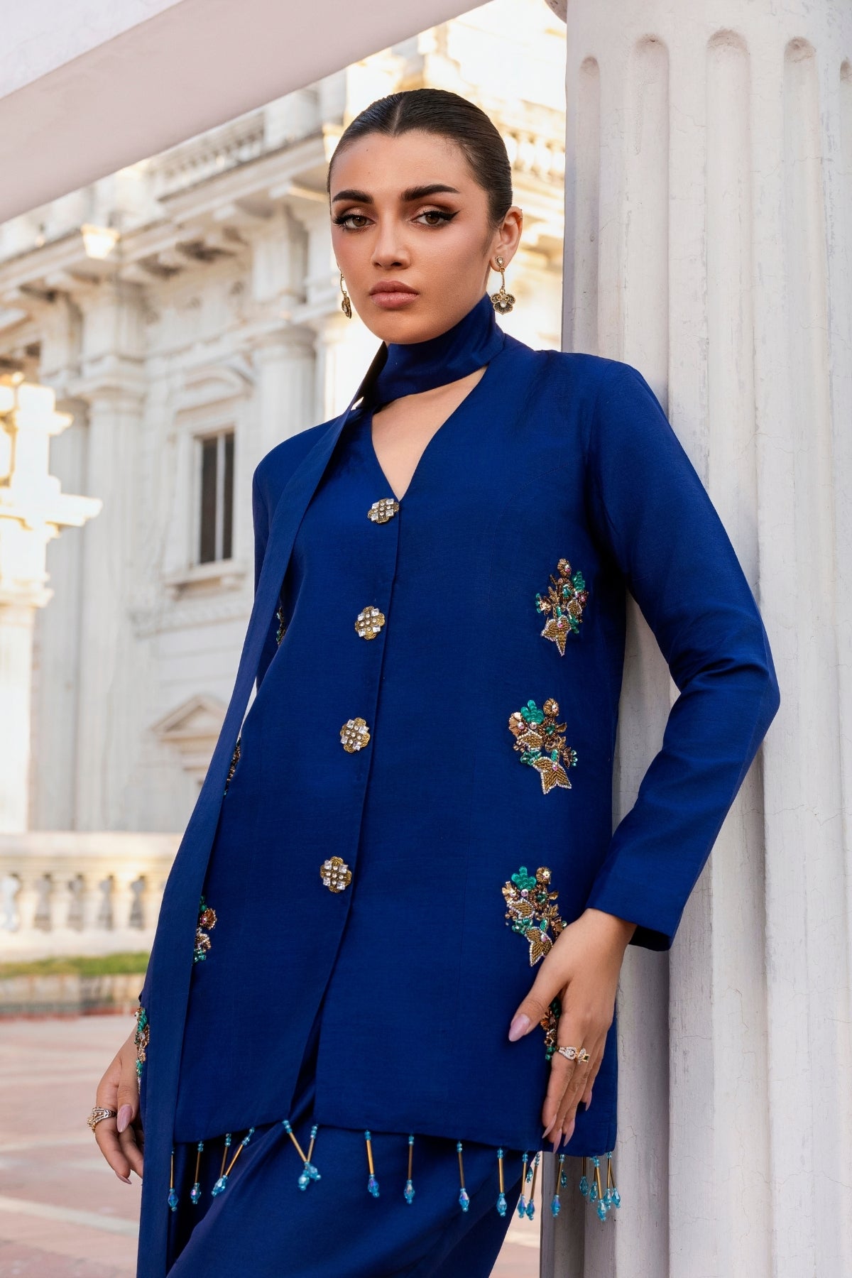 Huma Mistry Official Selene jewelry piece featuring intricate design and elegant craftsmanship, close-up view of the accessory.