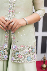 Huma Mistry Official Delia jewelry piece with intricate design and silver finish, displayed on a neutral background.